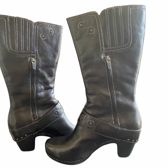 Dansko Rylan Crazy Horse Leather Mid-Calf Boot EU 39 Black - Picture 3 of 10